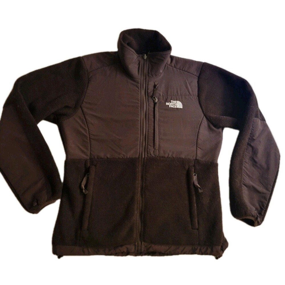 The North Face Womens Brown Solid Polartec Fleece Jacket Outerwear S